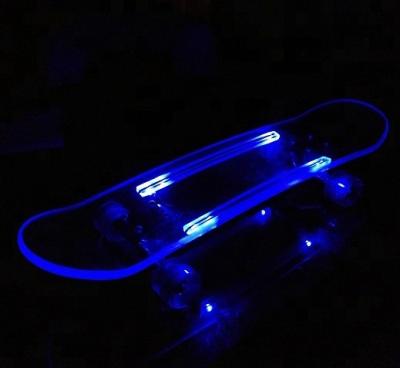 China Acrylic LED Skateboard Fully Transparent Acrylic Skateboard for sale