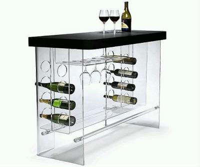 China Eco-Friendly / Easily To Clean Exquisite Acrylic Wine Display Table With Display Rack for sale