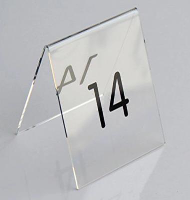 China Acrylic number holder table table number holder, restaurant table number holder for sale