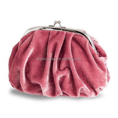 China Eco - Friendly Soft Velvet Money Clip Coin Purse Makeup Pouch for sale