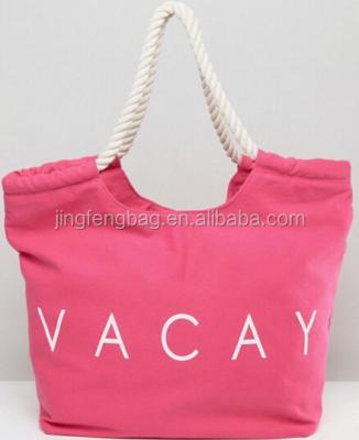 China NATIONAL 20 Years Factory Summer High Quality Tote Canvas Beach Bag Free Sample for sale