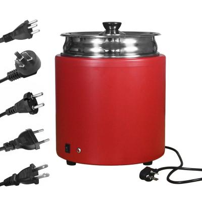 China 11L Hotel/Cafeteria Stainless Steel Keep Food Warmer Buffet Soup Kettle Modern Electric Heating Warmer Pot for sale