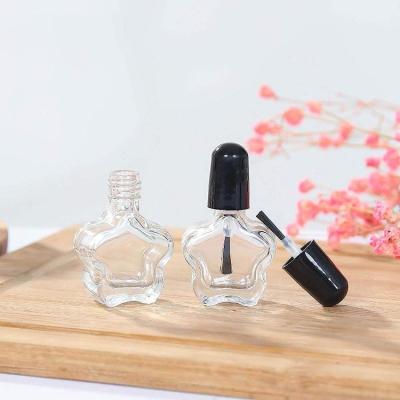 China Unique Design Cosmetic Unique Design Nail Polish Bottle Gel Polish Clear Glass Bottle With Brush for sale