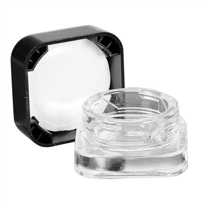 China Mini Cream Jar Glass Shape Eye Square Cosmetic Glass Cream Jar Cosmetic Glass Jar for sale