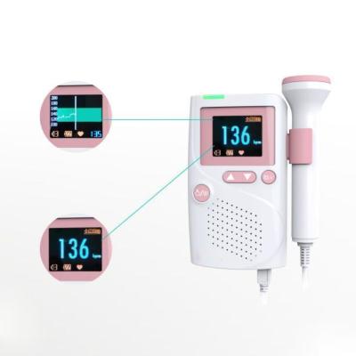 China Waterproof Medical Ultrasonic High Fidelity Sound Cardiology CE Ultrasound Infant Baby Portable Heart Monitor Fetal Doppler Heartbeat for sale