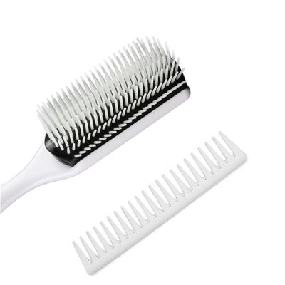 China Other Nylon Bristle Vent Detangling Professional Hair Brush Anti Static Curved Hair Comb for sale