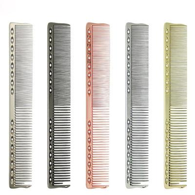 China Professional Ultra Thin Barber Aluminum Metal Hair Cutting Comb Salon Anti Static Barber Shop Equipment For Hairdressing Styling for sale