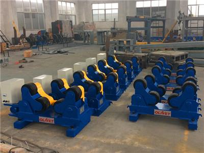 China Single-driving Self-alignment Welding rotator for Vessel/Tank Plastic with steel wheels for sale