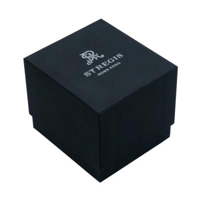 China Watch Packing Custom Logo Black Luxury Hot Silver Watch Box With Silk Pillow for sale