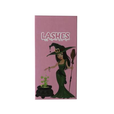 China Halloween 2021 Handmade Lashbox Packaging Full Strip Lashes Mink Eyelash Vendor Customized Boxes for sale