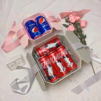 China Recyclable Octagonal Ins Style Lipstick Valentine's Day Gift Box Netflix Hexagon Companion Gift Packaging Box for sale