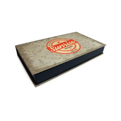 China Recycled Materials Custom Printed 250g Art Paper Promotional Gift Cigar Paper Packing Box With PVC Window For Retail for sale