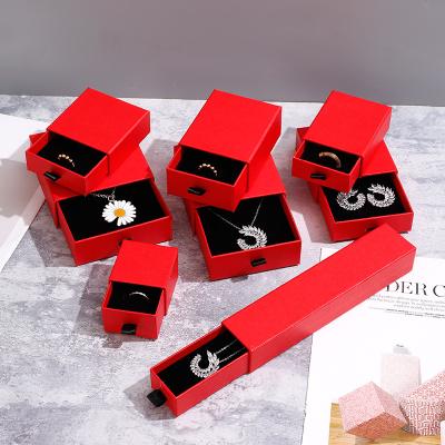 China Handmade Drawer Jewelry Earrings Jewelry Packaging Box Rings Earrings Gift Paper Box Necklace Bracelet Gift Box for sale