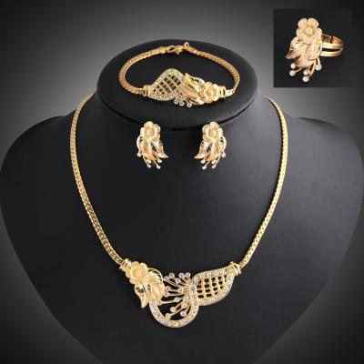 China FASHIONABLE Wholesale Necklace Earrings Set Retro Clavicle Necklace Four-Piece Chain Set for sale