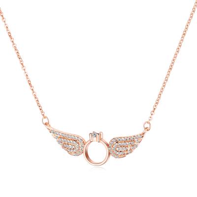 China Fashion All-match TRENDY Adornment Necklace Angel Wings Copper-Plated Gold Necklace for sale