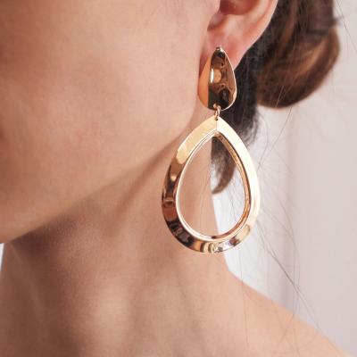 China Fashionable temperament of Japanese and Korean simple drop-shaped women's fashionable earrings around the ring earrings for sale