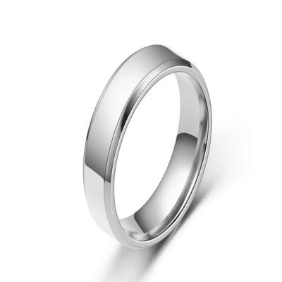 China FASHIONABLE Couples Rings Wholesale Shiny Stainless Steel Mens Titanium Steel Ring for sale