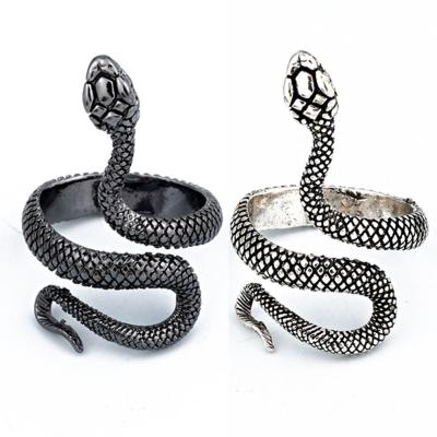 China European stock ring retro painting punk factory new wholesale and American snake unisex ring for sale