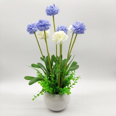 China Wholesale Eco-friendly Home Decor Spring Artificial Flower High Quality Potted Orchid With Leaves for sale