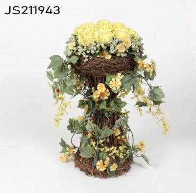 China Modern art style home rattan eco-friendly flower ornament other decorative flowers and plants wedding decoration flowers for sale