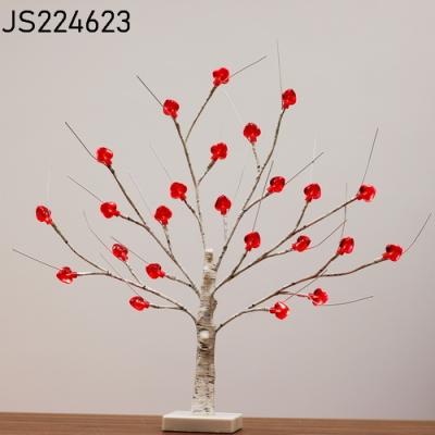 China Home Decoration LED Tree Light Valentine's Day Ornament Tree Desk Light with Heart for sale