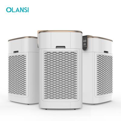 China With pulley return air purifier for hepa pm2.5 and carbon filter air cleaner home purifier with digital display for sale