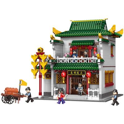 China Chinese building toy xingbao 01023 street view 2955pcs ancient style base 8 building blocks building toy for sale