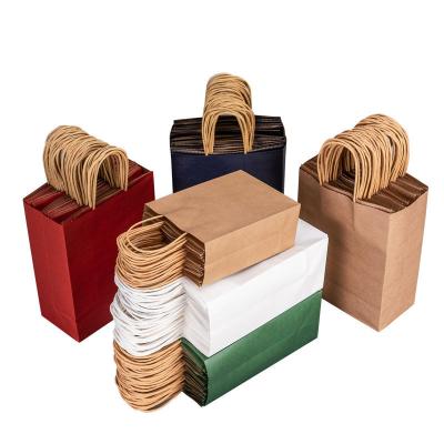 China Recycled materials wholesale cheap high quality white custom logo paper bag WY-PACK paper bags for sale