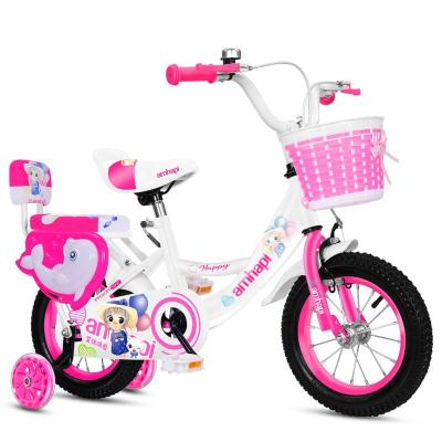 China 2021 new fashion street kids child walking bike for girl child bicycle with front basket and rear seat for sale