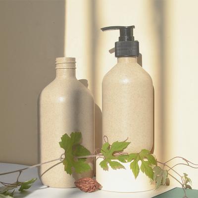 China Wholesale Custom Recyclable Plastic Shampoo Bottle Hot Sale Degradable Wheat Straw Bottles for sale