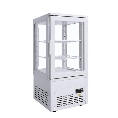 China Single-temperature Kenkuhl upright cold and heat function spot display gla purifierss shelved upright cake refrigerator for sale