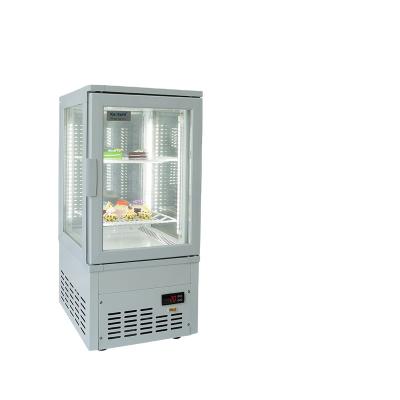 China Double-temperature Kenkuhl Cake Upright Double Cooled 62 Liter Glass Door Mini Bar Fridge for sale