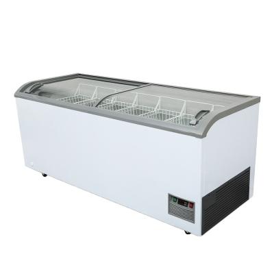 China Single-temperature Kenkuhl 300L-700L Popsicle Meat Cake Display Island Freezers Refrigerators for sale