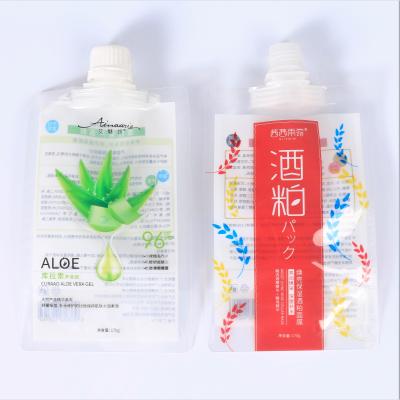 China PE Factory Vintage Custom Engraving Printing Plastic Bag With Clear Spout Spout Bag for sale