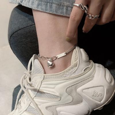 China New Fashion 925 Vintage FASHIONABLE Sterling Silver Summer Women Anklet Thai Silver LOVE Heart Anklet for sale