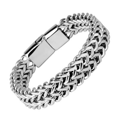 China 2021 Hot Jewelry High Quality Men's Miami Cuban Chain Bracelet 18k Gold Stainless Steel Cuba Hip Hop Men's Boy Bracelet for sale