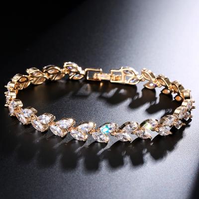 China High End High Quality Stainless Steel Bracelet AAA Waterproof Zircon Colored Tennis Bracelets Women Jewelry for sale