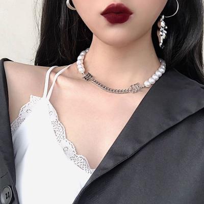 China High Quality Fashion Chain Jewelry Stainless Steel Necklace Choker Pearl Necklace for sale