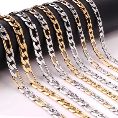 China FASHIONABLE Cuban Link Stainless Steel Stainless Steel Flat Gold Plated Snake Jewelry Filled Chain Necklace Men Women Restraint Rope for sale