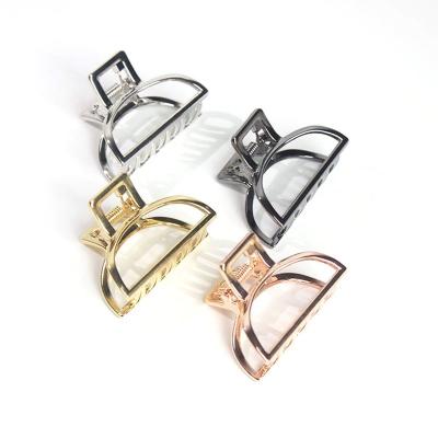 China 2021 Fashion Women Girls Geometric Hair Claw Holds Hair Crab Moon Shape Hairpin Large Mini Size Hair Clip Claws Accessories Solid Color for sale