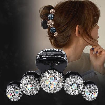 China Popular Women Large Rhinestone Hair Claws Crab Girls Hair Accessories Ornaments Hair Clip Crystal Hair Clips Barrettes Ponytail Hairpins for sale