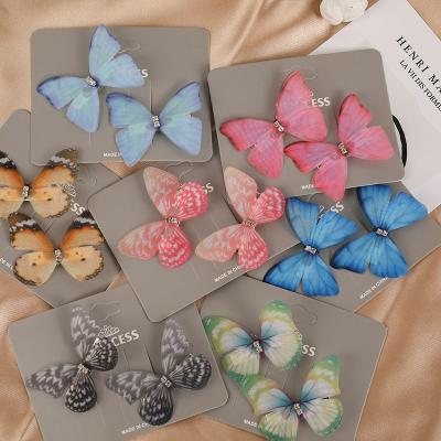 China Popular Cute Fashion Hairpin Women Sweet 3D Butterfly Ornament Hair Clip Barrettes For Girls Baby Hair Accessories 2021 for sale