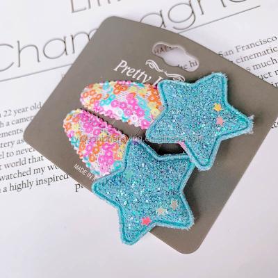 China Hot Selling Sweet New Amazon Sequins Cute Children's Side Bangs Hair Clip Korea Summer Hair Accessories Hair Accessories for sale