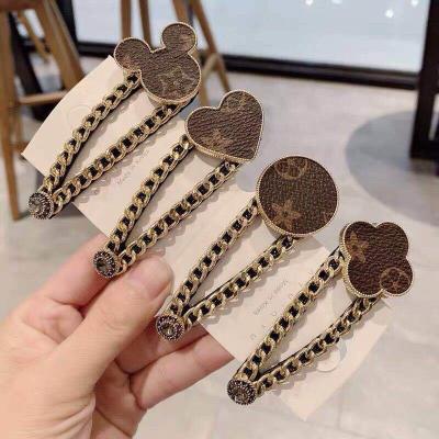 China 2021 Factory direct new fashion hot sweet elegant sweet cute heart hair clips for women decorated hair accessories girls pins for sale