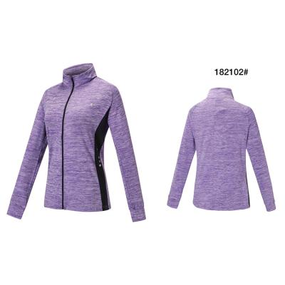 China Breathable Yoga Zipper Sports Women Long Sleeve Fitness Gym Training Coat Quick Dry Running Jackets for sale