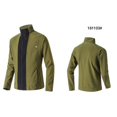 China Breathable High Quality Woven Polyester Casual Sports Zipper Mens 100% Windproof Jacket for sale