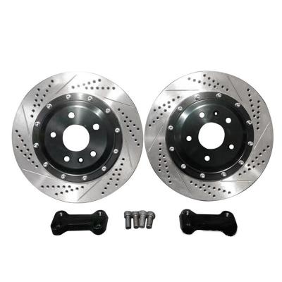 China Original car refitting brake KLAKLE pattern rear drilled rotor 355*12MM increase disc for VW Golf GTI for sale