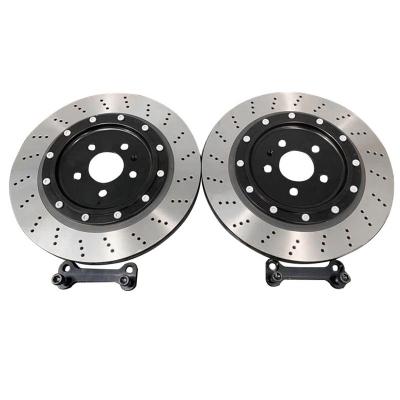 China Auto Automotive Brake Systems KLAKLE Brake Accessories 355*22 Brake Disc With Aluminum Center Bell And Bracket For Audi RS3 Rear for sale