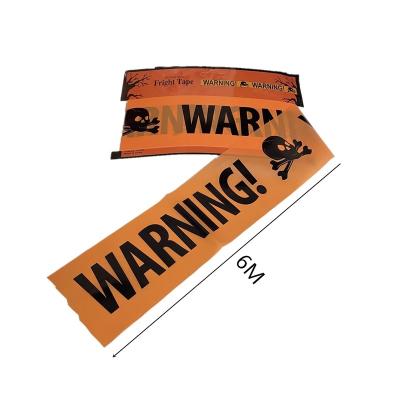 China Flag 6Mx8CM Halloween Warning Signs Halloween Props New Isolation Belt Party Outdoor Garden Hazard Warning Line Decor for sale