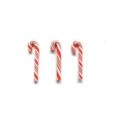 China Soft Simulated Clay Christmas Cane Candy, Christmas Party Embellishments, Christmas Decoration Miniatures Peppermint Candy 3*0.3cm Candy for sale